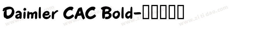 Daimler CAC Bold字体转换